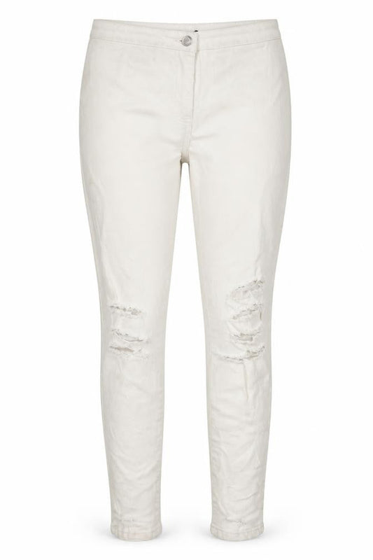 Womens UK Size 12 Parisian Regular Fit Straight White Jeans