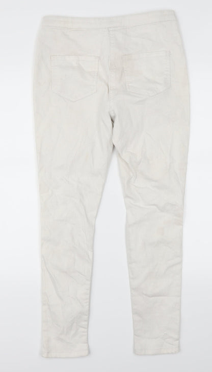 Parisian Womens White  Denim Straight Jeans Size 12 L26 in