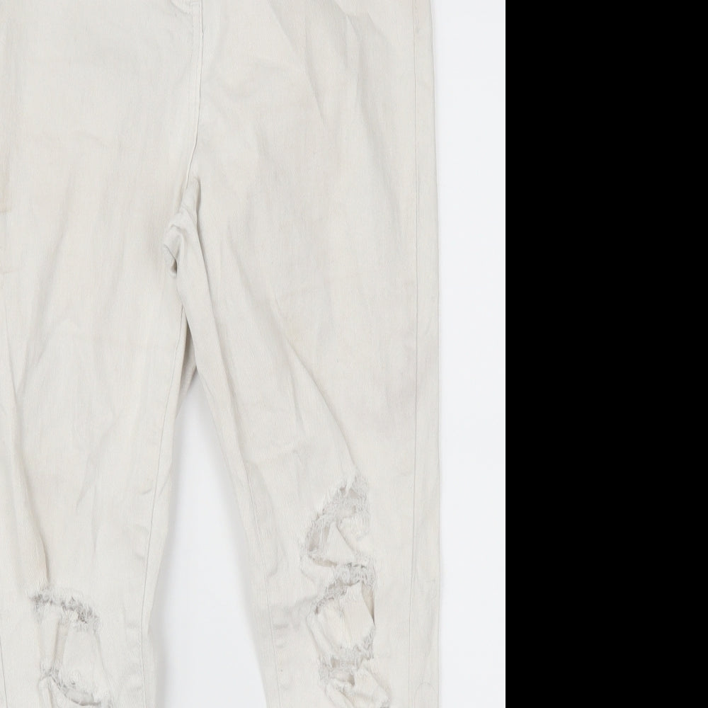 Parisian Womens White  Denim Straight Jeans Size 12 L26 in