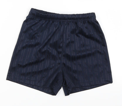Mataln Boys Blue Striped  Utility Shorts Size 7 Years