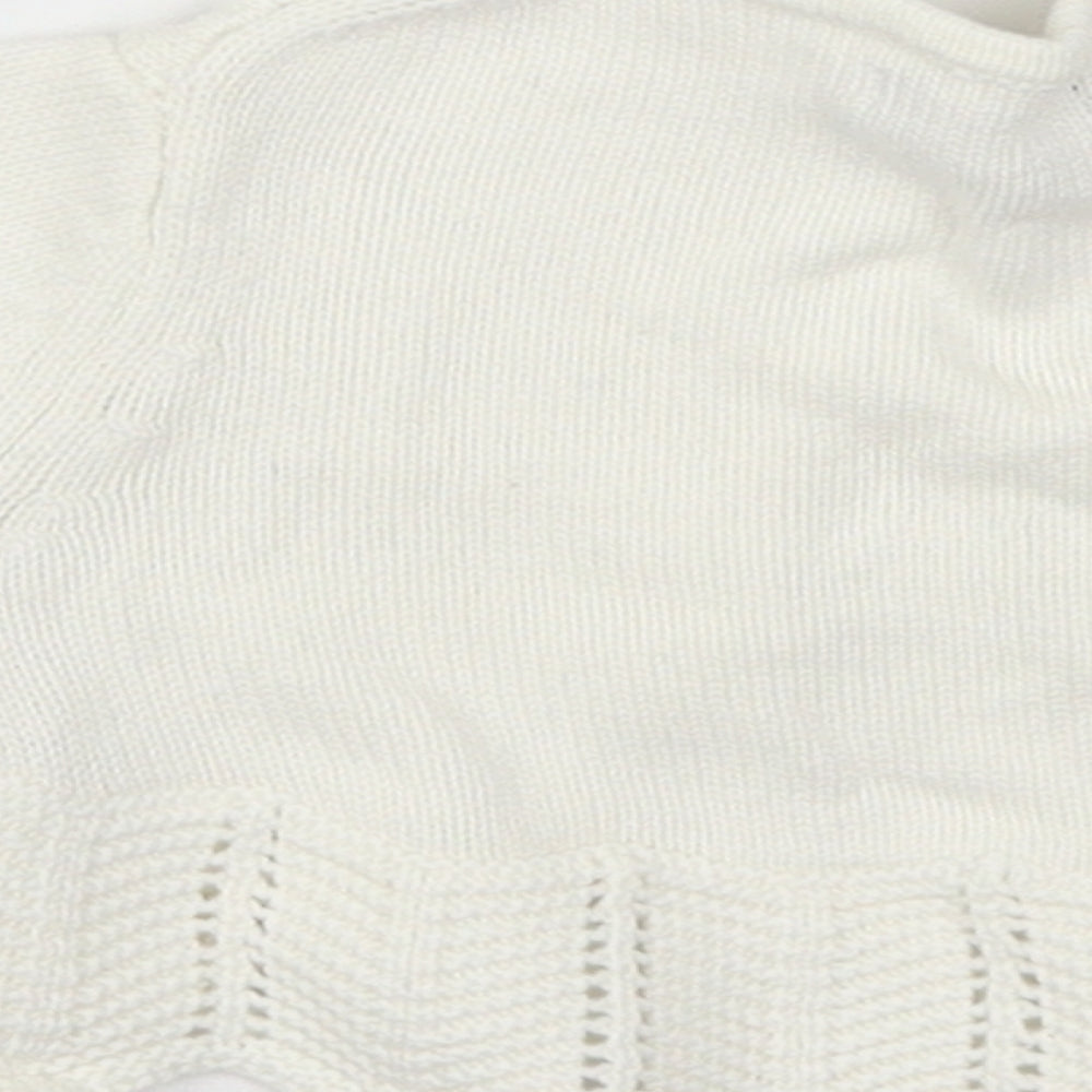 Gap Girls White   Cardigan Jumper Size 6-9 Months