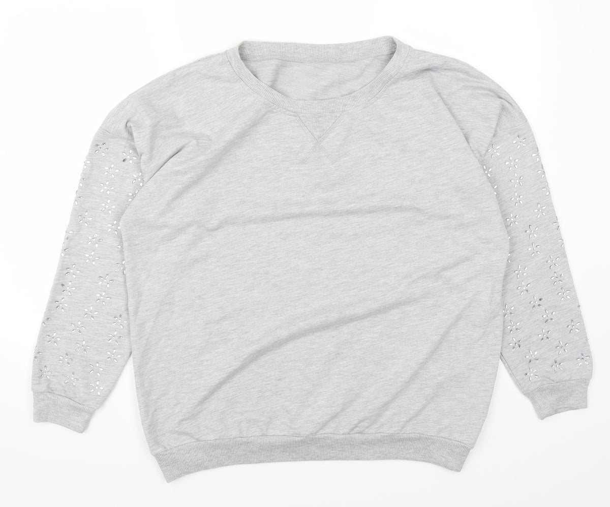 Simply Be Womens Grey   Pullover Sweatshirt Size 14