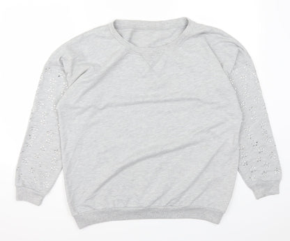 Simply Be Womens Grey   Pullover Sweatshirt Size 14