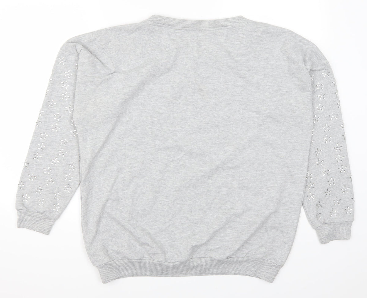 Simply Be Womens Grey   Pullover Sweatshirt Size 14