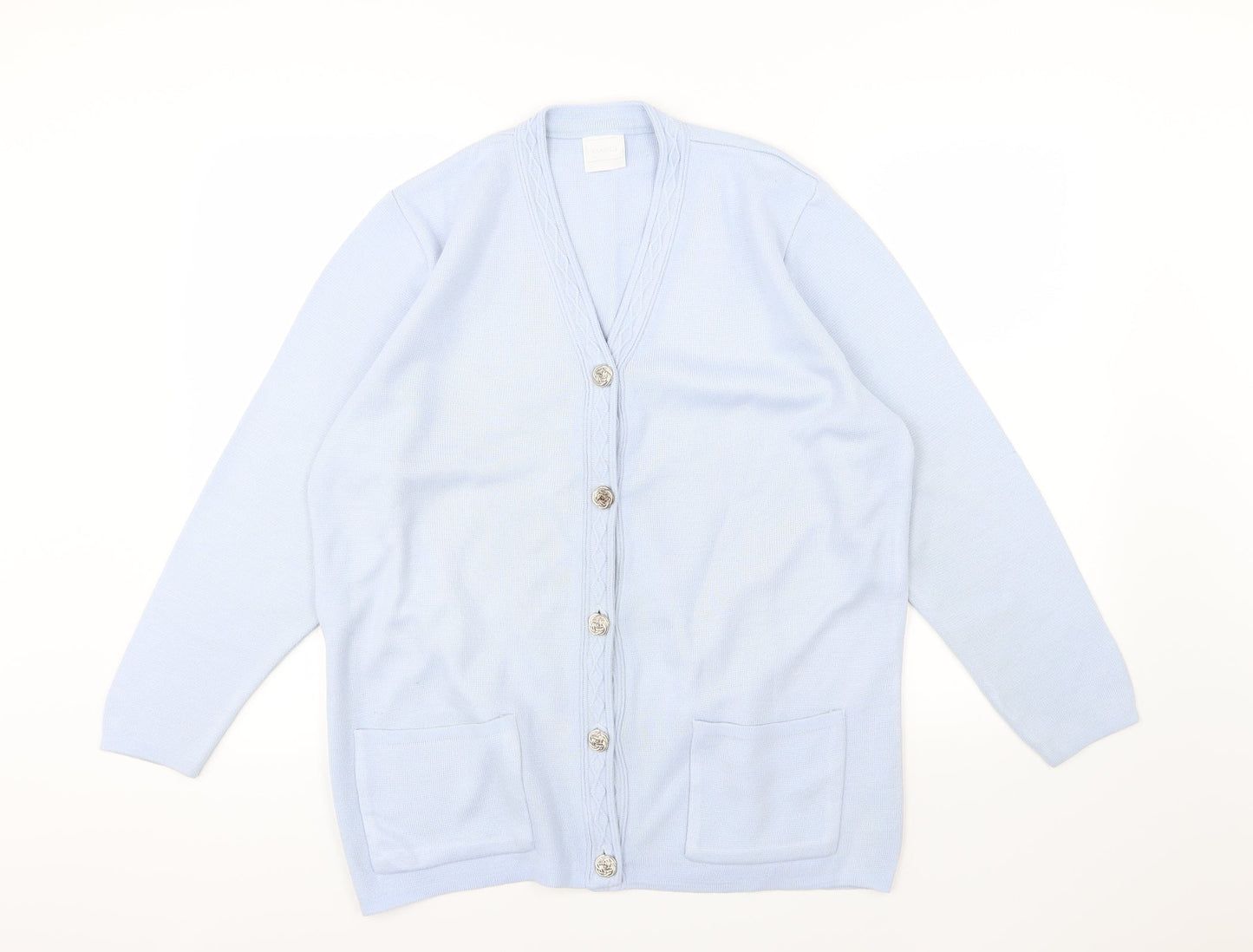 Classics Womens Blue  Knit Cardigan Jumper Size 12
