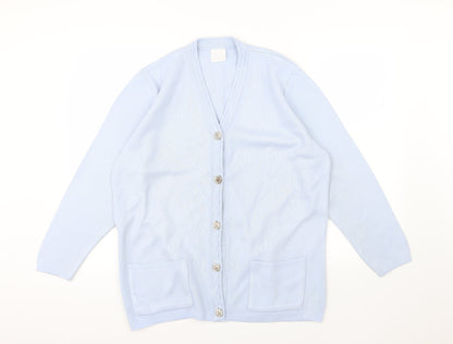 Classics Womens Blue  Knit Cardigan Jumper Size 12