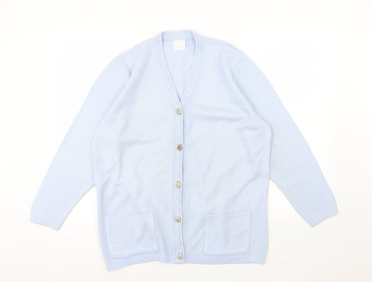 Classics Womens Blue  Knit Cardigan Jumper Size 12
