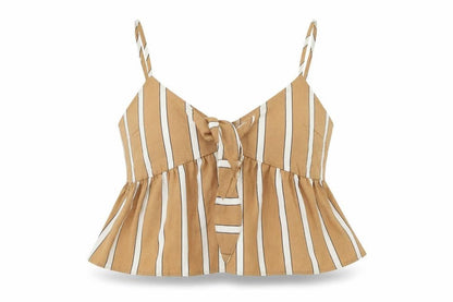 Womens UK Size 10 Miss Selfridge Brown Cropped Blouse
