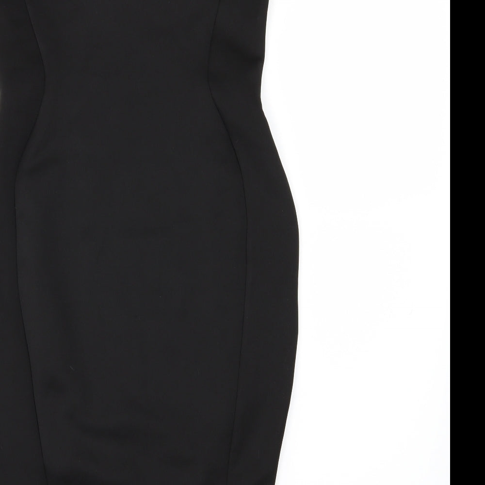 Amaya Womens Black Floral  Bodycon  Size 12