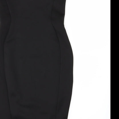 Amaya Womens Black Floral  Bodycon  Size 12