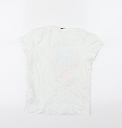 Primark Girls White  Jersey Basic T-Shirt Size 7-8 Years  - Minnie mouse