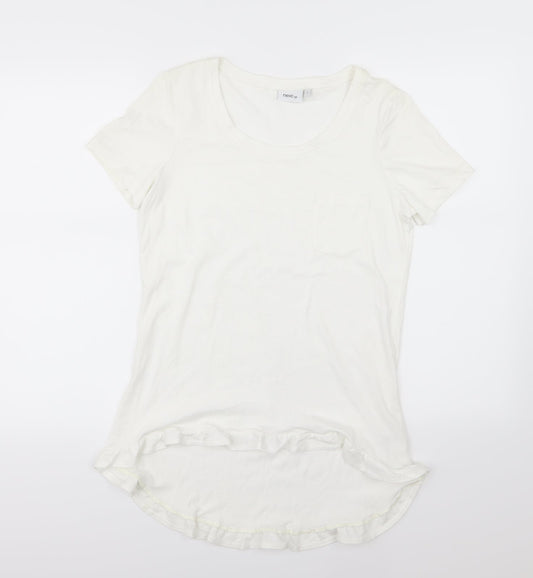 Womens UK Size 8 NEXT White Basic T-Shirt