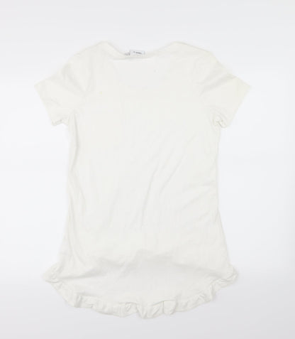 Womens UK Size 8 NEXT White Basic T-Shirt