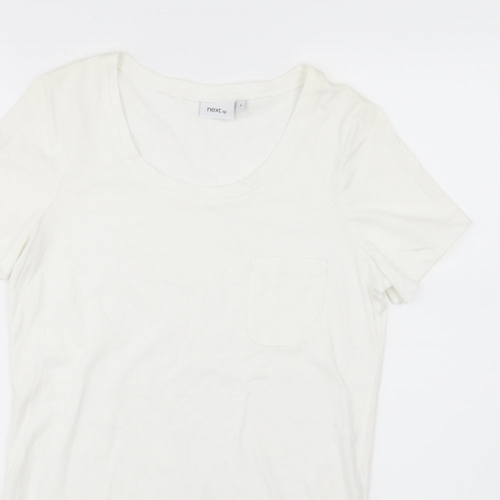 Womens UK Size 8 NEXT White Basic T-Shirt
