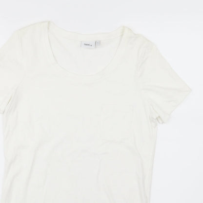 Womens UK Size 8 NEXT White Basic T-Shirt