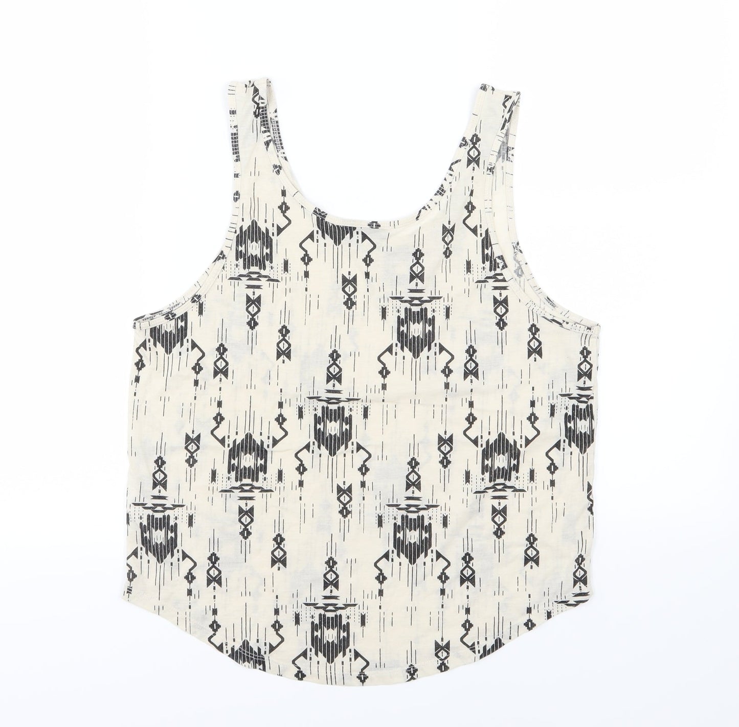 Womens UK Size 10 Topshop Beige Basic Tank