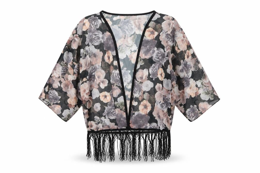 Womens UK Size 10 Izabel Multicoloured Kimono Blouse