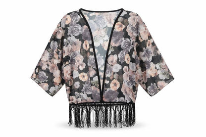Womens UK Size 10 Izabel Multicoloured Kimono Blouse