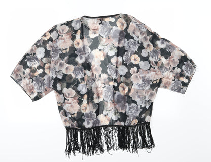 Izabel Womens Multicoloured Floral Chiffon Kimono Blouse Size 10