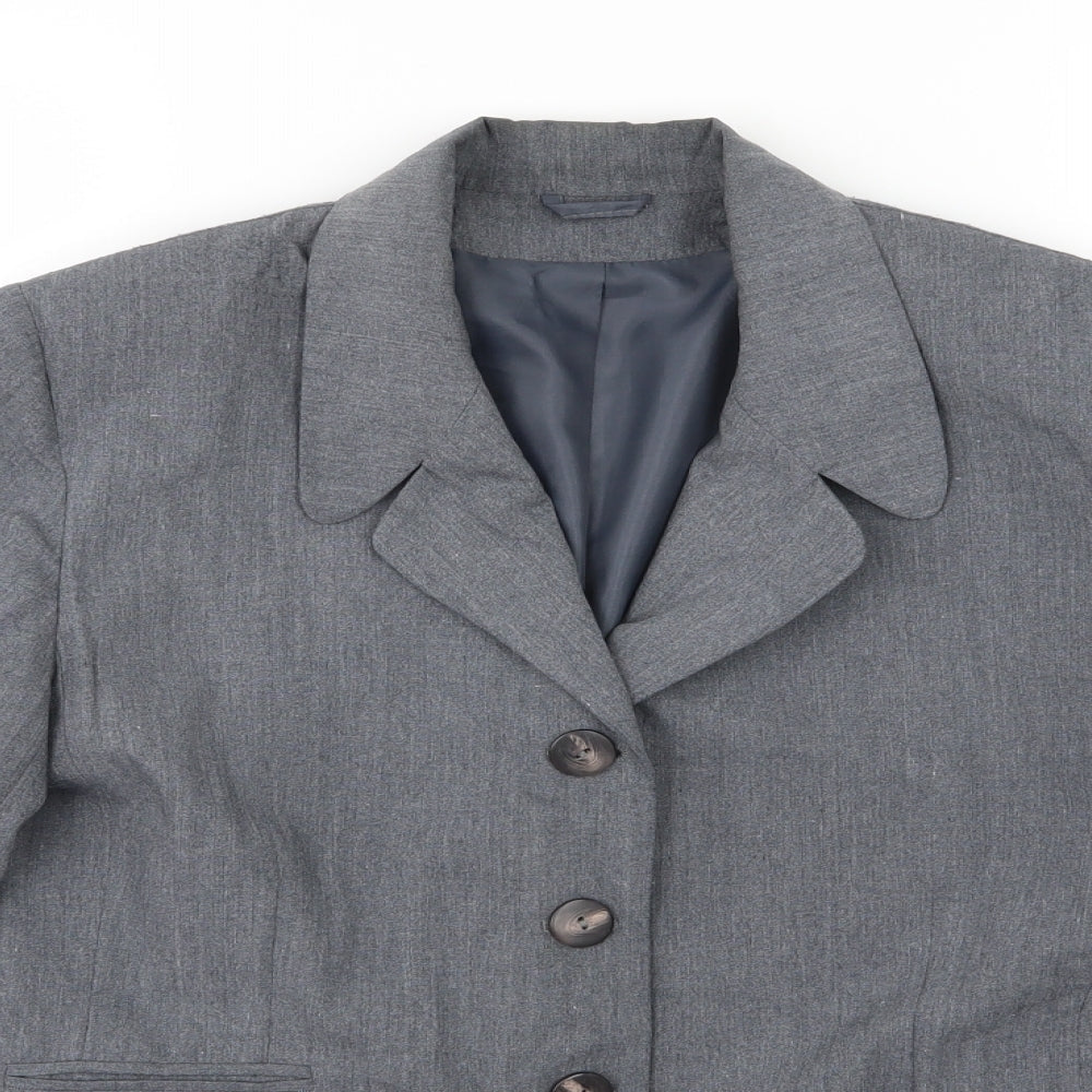 Dorothy Perkins Womens Grey  Rayon Jacket Suit Jacket Size 12