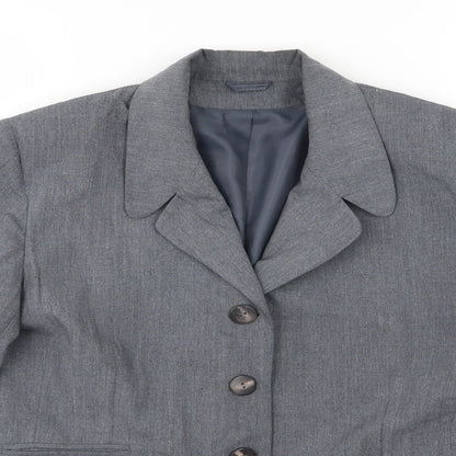 Dorothy Perkins Womens Grey  Rayon Jacket Suit Jacket Size 12