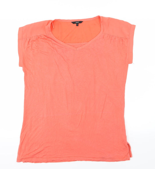 Womens UK Size 14 NEXT Pink Basic T-Shirt