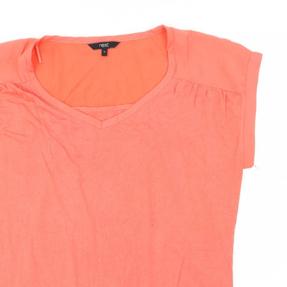 Womens UK Size 14 NEXT Pink Basic T-Shirt