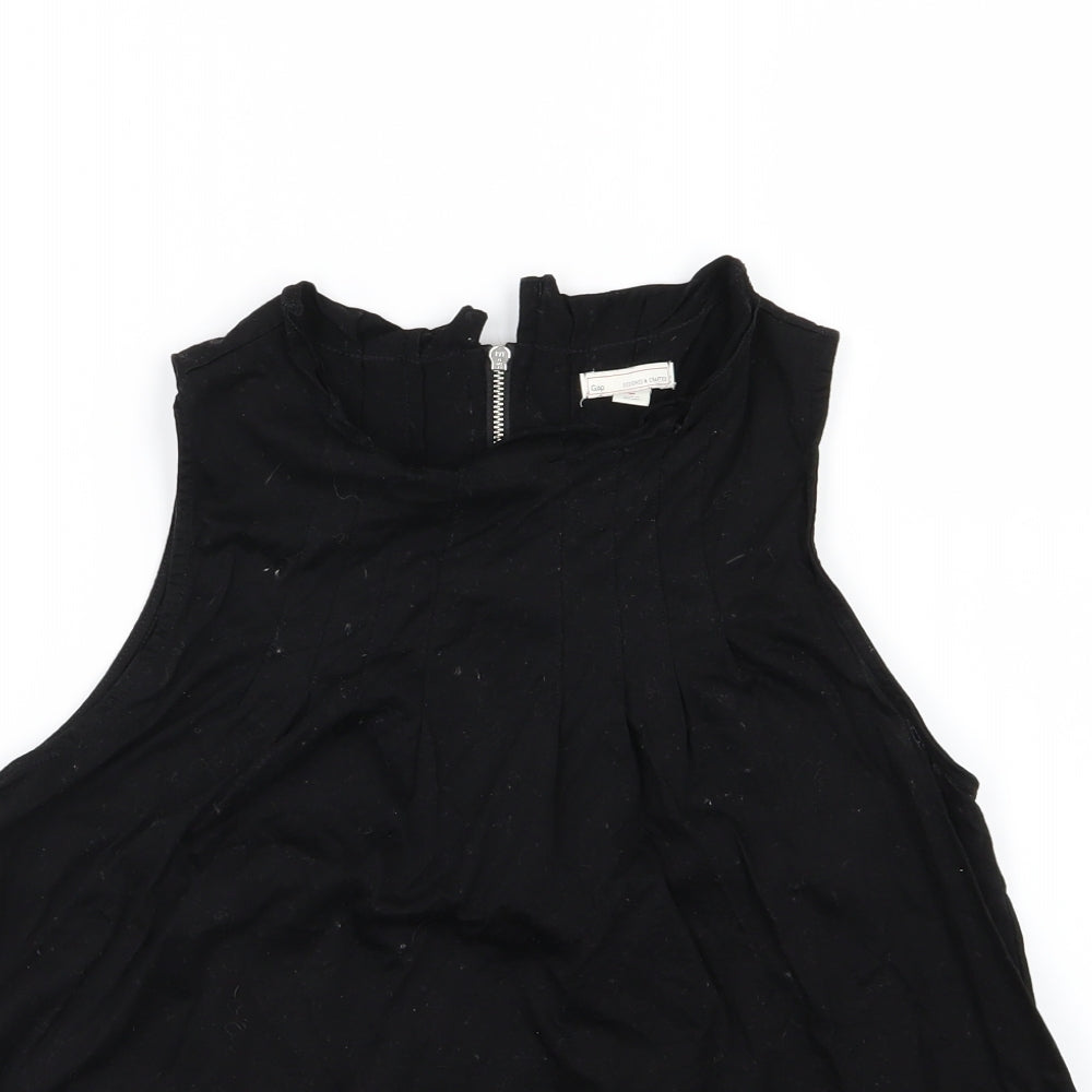 Womens UK Size M Gap Black Basic Tank