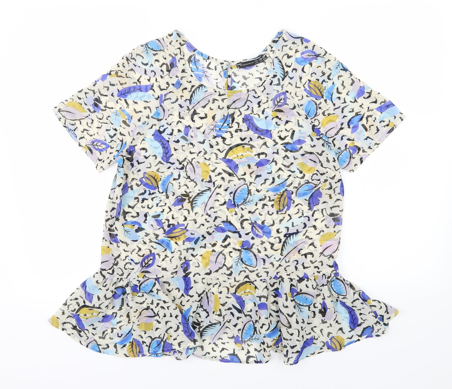 Womens UK Size 12 Atmosphere Multicoloured Basic Blouse