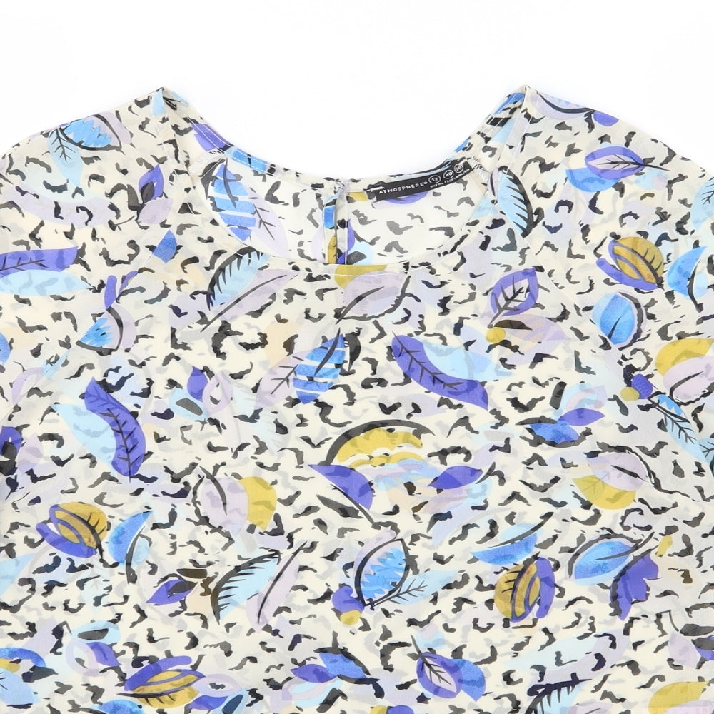 Womens UK Size 12 Atmosphere Multicoloured Basic Blouse
