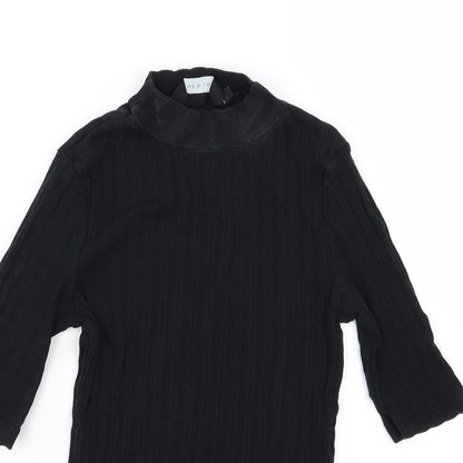 New Look Womens Black  Knit Pullover Jumper Size 10