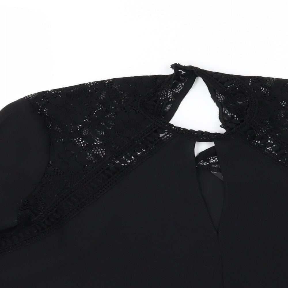 Miss Selfridge Womens Black   Basic Blouse Size 8