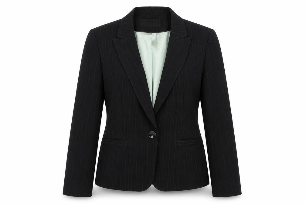 Womens UK Size 12 Papaya Regular Black Blazer