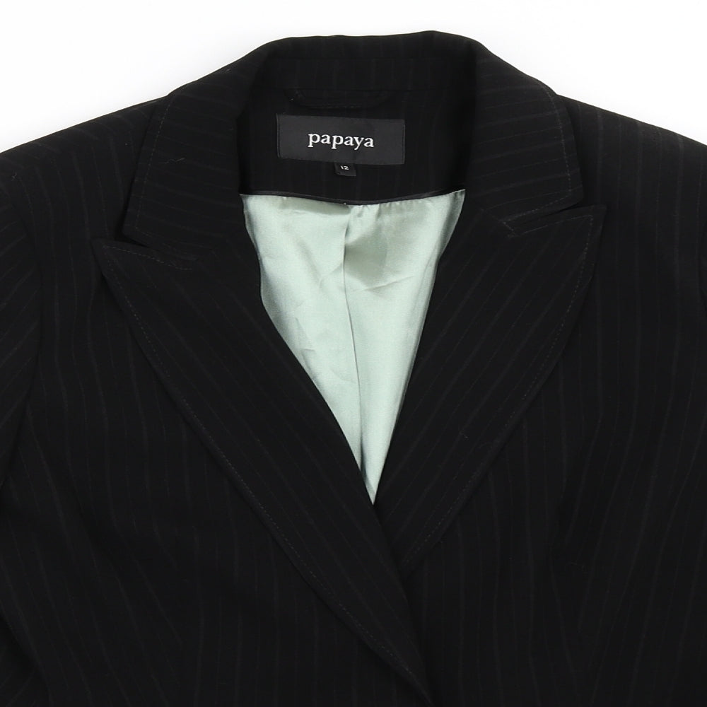 Papaya Womens Black   Jacket Blazer Size 12