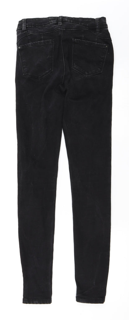 Primark Womens Black  Denim Skinny Jeans Size 8 L29 in