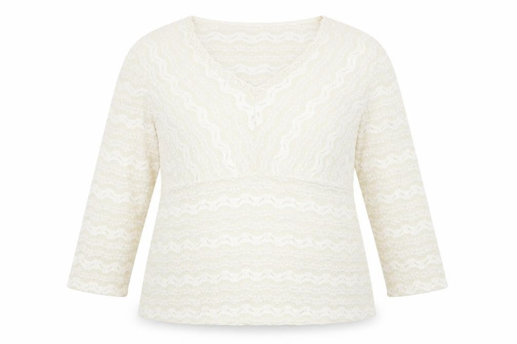 Womens UK Size XL Notations Ivory Basic Blouse