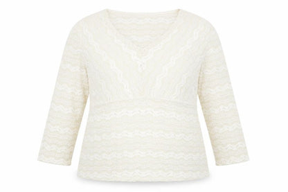 Womens UK Size XL Notations Ivory Basic Blouse