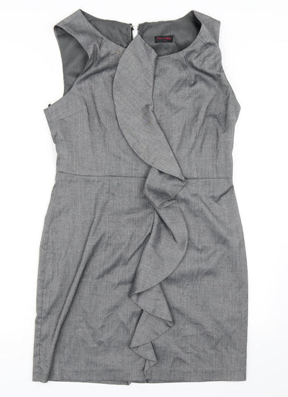 Miss Selfridge Womens Grey   Shift  Size 14