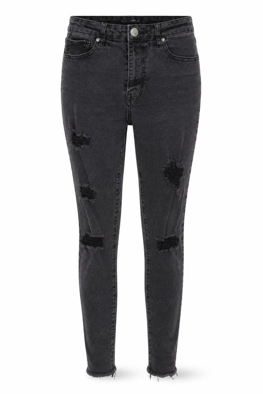 Womens UK Size 10 Boohoo Regular Fit Skinny Black Jeans