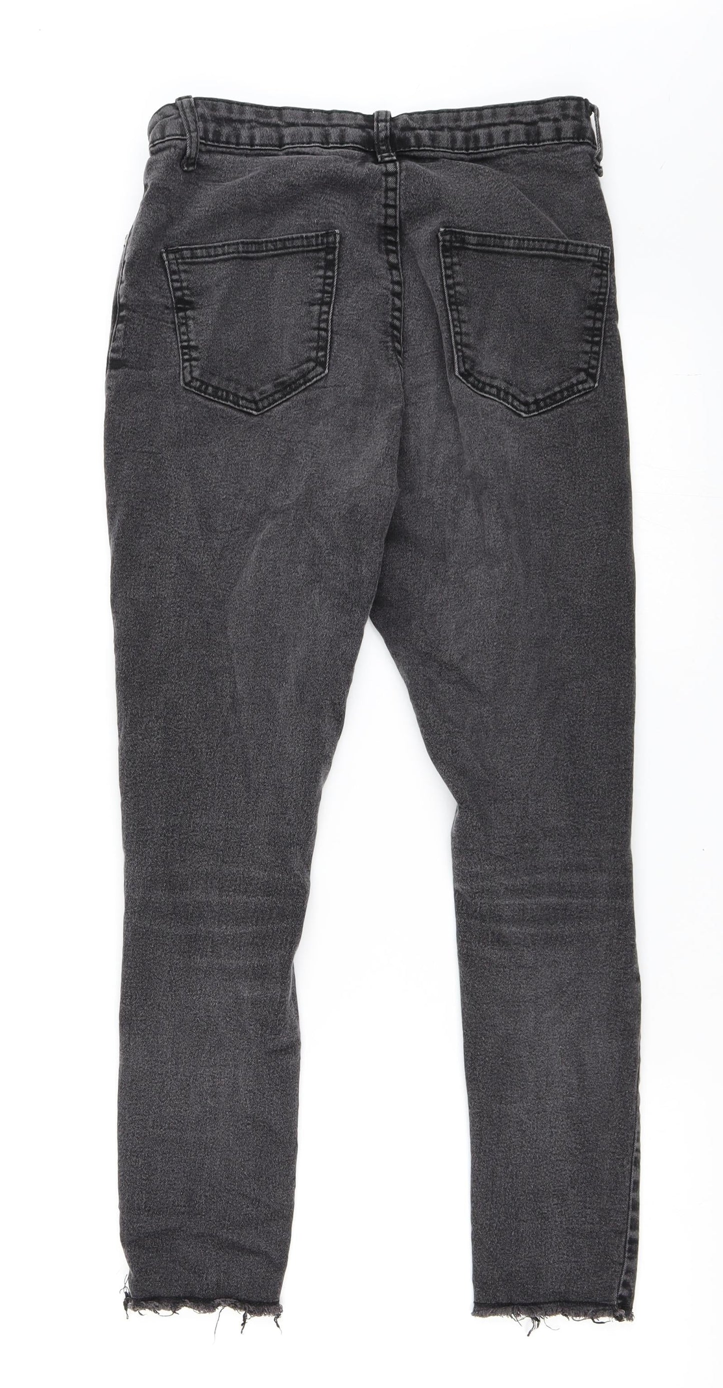 Boohoo Womens Black  Denim Skinny Jeans Size 10 L26 in