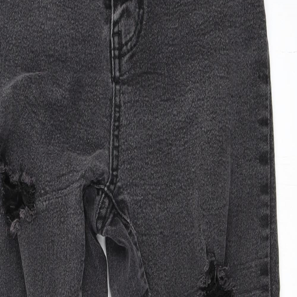 Boohoo Womens Black  Denim Skinny Jeans Size 10 L26 in