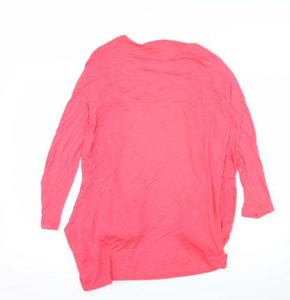 TG Womens Pink  Jersey Cardigan Jumper Size 16