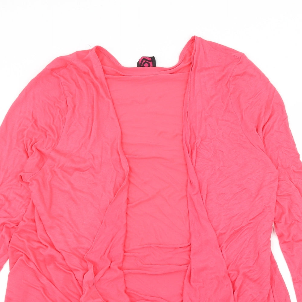 TG Womens Pink  Jersey Cardigan Jumper Size 16