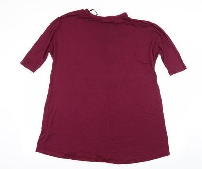 Atmosphere Womens Purple  Jersey Basic T-Shirt Size 10