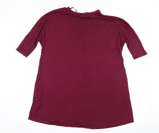 Atmosphere Womens Purple  Jersey Basic T-Shirt Size 10