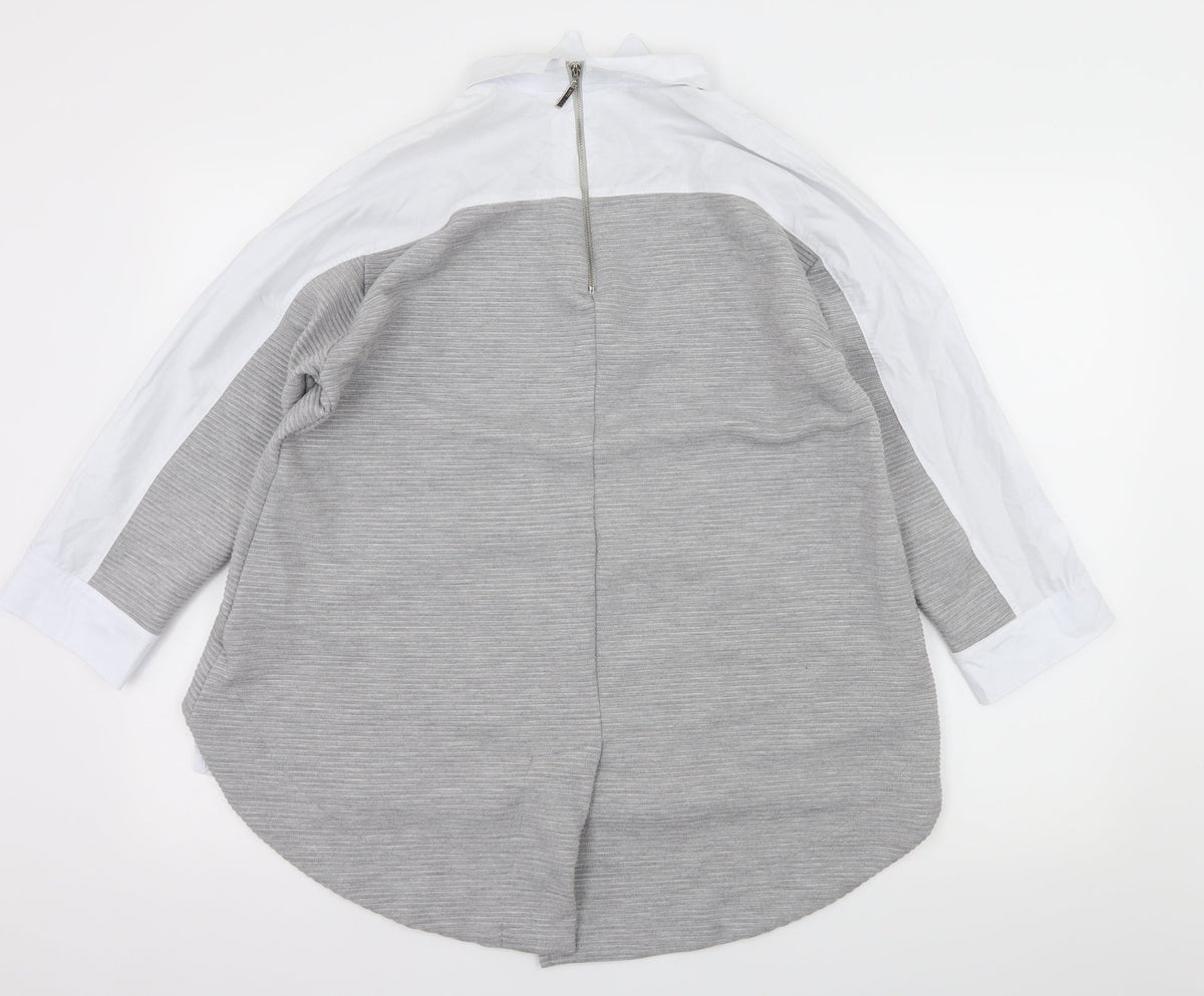 Bebe Plus Womens Grey   Basic Blouse Size L