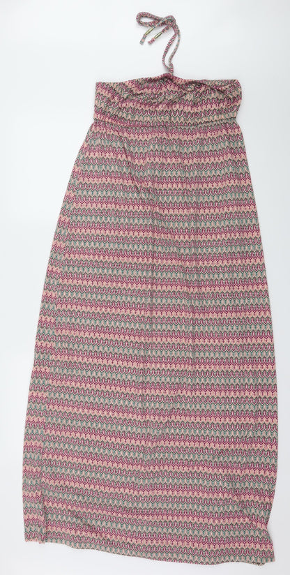 Preworn Womens Pink Geometric Jersey Maxi  Size M