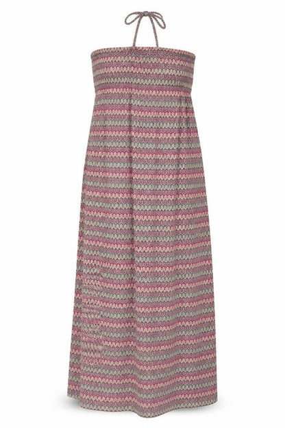 Womens Pink Geometric Jersey Maxi  Size M