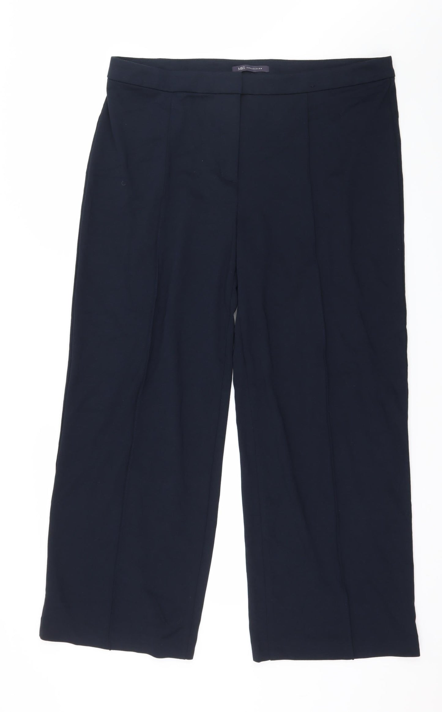 Womens UK Size 18 Marks and Spencer Regular Fit  Blue Trousers