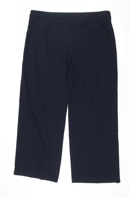 Womens UK Size 18 Marks and Spencer Regular Fit  Blue Trousers